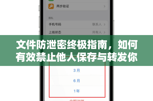 文件防泄密终极指南，如何有效禁止他人保存与转发你的文件？-第1张图片-纸飞机即时通讯-纸飞机官网下载